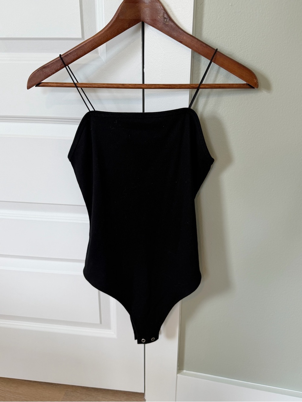 Wild Fable Black Spaghetti Strap Bodysuit Small